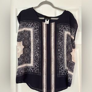 Dressy blue & tan shirt